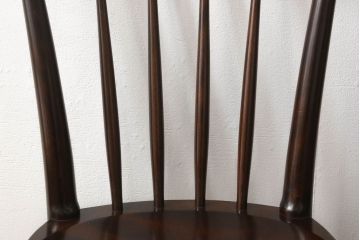 中古　松本民芸家具　220F型　シックな佇まいが魅力的なチェア2脚セット(ダイニングチェア、板座チェア、椅子、イス)(R-060166)