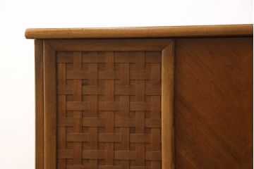 ビンテージ　アメリカブランド家具　LANE(レーン)　お部屋のアクセントになる素敵なデザインのローボード(ヴィンテージ、テレビ台、テレビボード、リビングボード、ブランケットボックス)(R-060202)