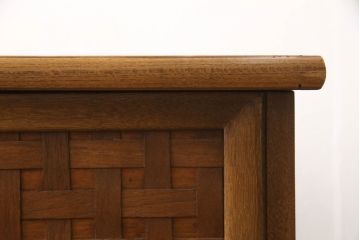 ビンテージ　アメリカブランド家具　LANE(レーン)　お部屋のアクセントになる素敵なデザインのローボード(ヴィンテージ、テレビ台、テレビボード、リビングボード、ブランケットボックス)(R-060202)