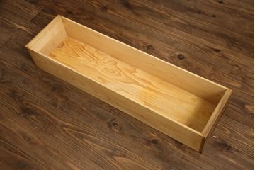和製アンティーク　美品　総黒柿材張り　くっきりとした杢目が素晴らしい置き床(ローボード、飾り棚、収納棚)(R-060203)