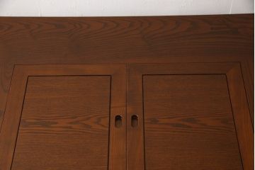 中古 美品　民芸家具　総栗材の杢目が美しい囲炉裏テーブル(木製火鉢、長火鉢、ダイニングテーブル、4人掛け、6人掛け)(R-060219)