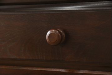 中古　美品　松本民芸家具　シックな佇まいが落ち着いた空間を演出するシンプルなA型整理箪笥(引き出し、チェスト、洋服箪笥、衣装箪笥、和タンス)(R-060221)