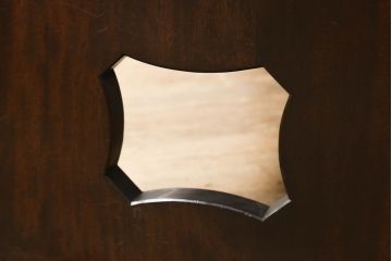 中古　松本民芸家具　脚の透かし彫りがアクセントになる上品な文机(ローテーブル、センターテーブル)(R-060225)