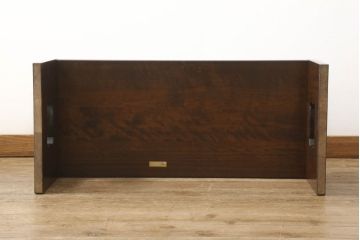 中古　松本民芸家具　脚の透かし彫りがアクセントになる上品な文机(ローテーブル、センターテーブル)(R-060225)