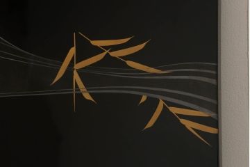 中古　美品　大振り　最高級!!　輪島塗　蒔絵のデザインが上品で美しい螺鈿入りの折り畳み衝立(つい立て、パーテーション、折りたたみ)(定価約550万円)(R-060226)