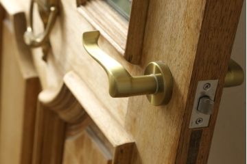 ビンテージ建具　ステンドグラスがおしゃれなドア1枚(ヴィンテージ、扉、木製ドア、ガラス扉)(R-060229)