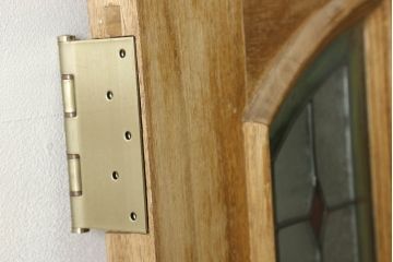 ビンテージ建具　ステンドグラスがおしゃれなドア1枚(ヴィンテージ、扉、木製ドア、ガラス扉)(R-060229)