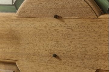 ビンテージ建具　ステンドグラスがおしゃれなドア1枚(ヴィンテージ、扉、木製ドア、ガラス扉)(R-060229)
