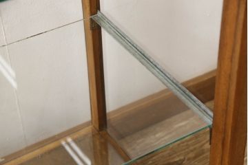 和製アンティーク　古いパン屋の縦型ガラスケース(店舗什器、ガラスショーケース、飾り棚、陳列棚)(R-060232)