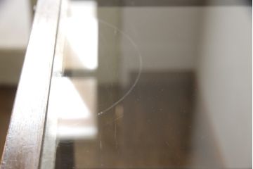 和製アンティーク　古いパン屋の縦型ガラスケース(店舗什器、ガラスショーケース、飾り棚、陳列棚)(R-060232)