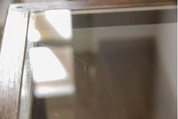 和製アンティーク　古いパン屋の縦型ガラスケース(店舗什器、ガラスショーケース、飾り棚、陳列棚)(R-060232)