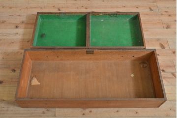 和製アンティーク　ナラ材　大正ロマン　上品なデザインがお部屋に取り入れやすいサイドボード(サイドキャビネット、引き出し、収納棚、戸棚)(R-060234)
