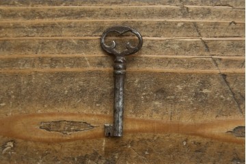 ベルギーアンティーク　希少サイズ　オーク材　凝ったデザインが目を惹く彫刻入りの縦型キャビネット　(R-060237)