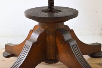 和製アンティーク　大正ロマン　上手物!古い洋館で使われていた凝ったデザインが魅力の回転チェア(ドクターチェア、椅子、イス)(R-060240)