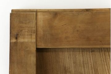 アンティーク建具　檜(ヒノキ)材　欅(ケヤキ)材　大きな金具が存在感抜群の庄内蔵戸1枚(引き戸、玄関戸、板戸)(R-060251)