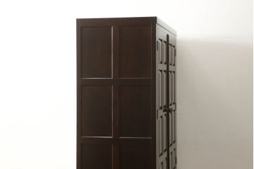 中古　美品　特注品　松本民芸家具　引き出しが2杯付き　クラシカルな佇まいのワードローブ(洋服タンス、衣装タンス、収納棚)(定価推定約60万円)(R-060253)