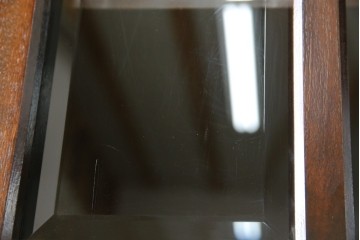 中古　美品　松本民芸家具　和モダンな佇まいが美しいG-III型面取り食器棚　定価約83万円　(R-060254)