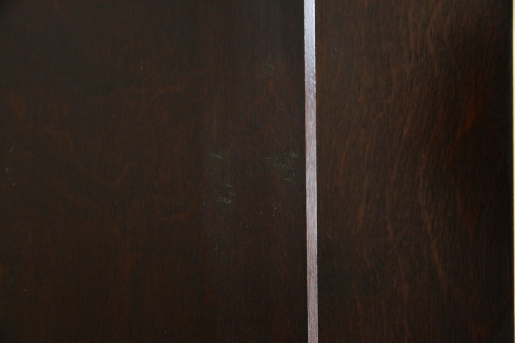 中古　美品　松本民芸家具　和モダンな佇まいが美しいG-III型面取り食器棚　定価約83万円　(R-060254)