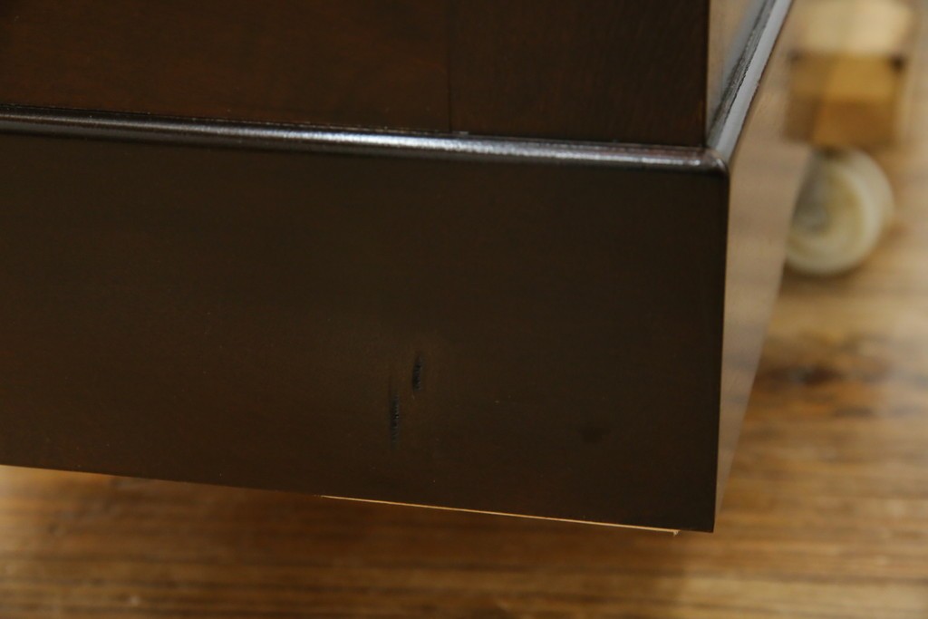 中古　美品　松本民芸家具　和モダンな佇まいが美しいG-III型面取り食器棚　定価約83万円　(R-060254)