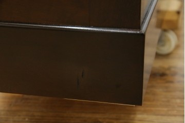 中古　美品　松本民芸家具　和モダンな佇まいが美しいG-III型面取り食器棚　定価約83万円　(R-060254)