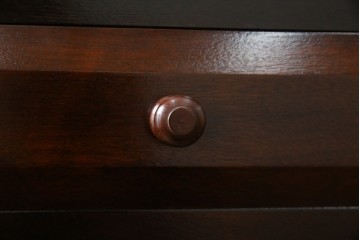 中古　美品　松本民芸家具　和モダンな佇まいが美しいG-III型面取り食器棚　定価約83万円　(R-060254)