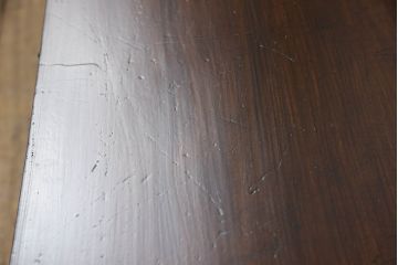 和製アンティーク　希少デザイン　総欅(ケヤキ)材　引き出し18杯の収納力が魅力的なロータイプ帳場箪笥(知工箪笥、船箪笥、舟箪笥、収納箪笥、小物収納、小引き出し、卓上収納)(R-060256)