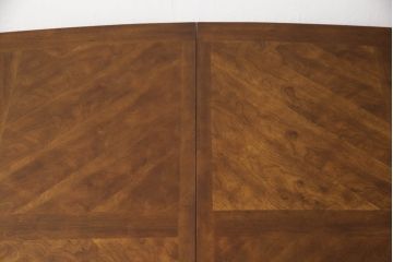 中古　美品　アメリカ高級モデル　DREXEL HERITAGE(ドレクセルヘリテイジ)　天板の曲線や脚先までのデザインが美しいダイニングテーブル(食卓、6人掛け、4人掛け)(定価約150万円)(R-060257)