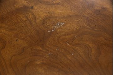 中古　美品　アメリカ高級モデル　DREXEL HERITAGE(ドレクセルヘリテイジ)　天板の曲線や脚先までのデザインが美しいダイニングテーブル(食卓、6人掛け、4人掛け)(定価約150万円)(R-060257)
