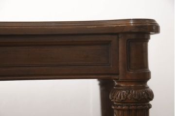 中古　美品　アメリカ高級モデル　DREXEL HERITAGE(ドレクセルヘリテイジ)　天板の曲線や脚先までのデザインが美しいダイニングテーブル(食卓、6人掛け、4人掛け)(定価約150万円)(R-060257)