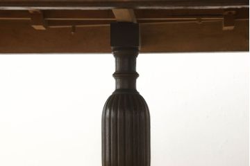 和製アンティーク　クラシカルな雰囲気を醸し出す古い洋館のダイニングテーブル(拡張式テーブル、エクステンションテーブル、4人掛け、6人掛け、食卓)(R-060258)