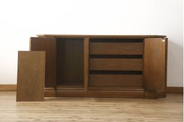 中古　マホガニー材　DREXEL HERITAGE(ドレクセルヘリテイジ)　FRANCESCA(フランチェスカ)シリーズ　クリデンザ(クレデンザ、収納棚、サイドキャビネット、サイドボード、戸棚)(定価約90万円)(R-060259)