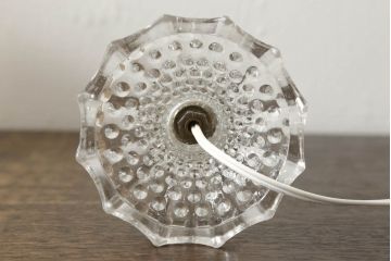 アメリカビンテージ　LEVITON(レビトン)社製　支柱のガラスフレームがエレガントな雰囲気を醸し出すテーブルスタンド(卓上照明、テーブルライト、ヴィンテージ)(R-060262)