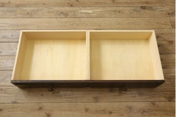中古　美品　北海道民芸家具　和洋どちらにも合うシックなサイドボード(引き出し、リビングボード、収納棚、戸棚、テレビボード、AVキャビネット、TV、テレビ台)(R-060264)