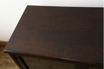 中古　美品　北海道民芸家具　和洋どちらにも合うシックなサイドボード(引き出し、リビングボード、収納棚、戸棚、テレビボード、AVキャビネット、TV、テレビ台)(R-060264)