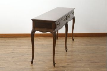 中古　美品　DREXEL HERITAGE(ドレクセルヘリテイジ)　上品な意匠が魅力的なコンソールテーブル(サイドテーブル、作業台)(R-060265)