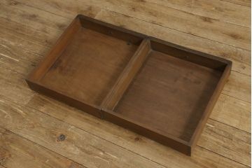 和製アンティーク　激レア!!　希少　ナラ材　繊細な彫刻が目を惹くペザントアートのライティングビューロー(ワークデスク、机、戸棚、キャビネット、引き出し、在宅ワーク用、在宅用)(R-060268)