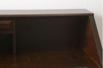 中古　美品　松本民芸家具　上品な雰囲気漂うライティングビューロー(ワークデスク、机、戸棚、キャビネット、引き出し、チェスト、在宅ワーク用)(R-060270)
