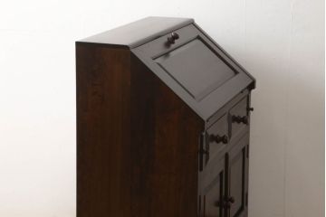 中古　美品　松本民芸家具　上品な雰囲気漂うライティングビューロー(ワークデスク、机、戸棚、キャビネット、引き出し、チェスト、在宅ワーク用)(R-060270)