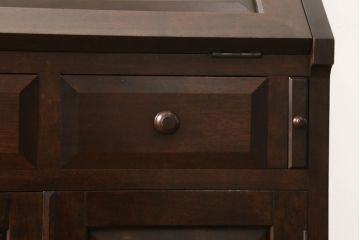 中古　美品　松本民芸家具　上品な雰囲気漂うライティングビューロー(ワークデスク、机、戸棚、キャビネット、引き出し、チェスト、在宅ワーク用)(R-060270)