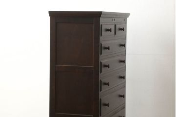 中古　美品　神居民芸　シンプルさの中にも品の良さが感じられるチェスト(衣装箪笥、引き出し、整理タンス)(R-060271)