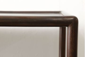 和製ビンテージ　ヴィンテージ家具　花梨(カリン)材　細部まで手の込んだ装飾が見事な飾り棚(茶棚、陳列棚、収納棚)(R-060278)