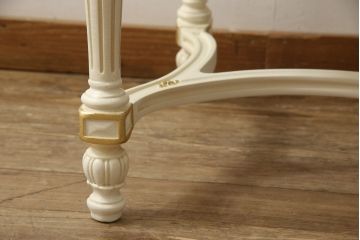 中古　美品　イタリア高級家具　SILIK(シリック)　FIDIAシリーズ　ロココ調　細部まで凝った造りが美しいダイニングチェア(定価約50万円)(椅子、イス、サロンチェア)(R-060289)