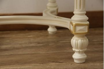 中古　美品　イタリア高級家具　SILIK(シリック)　FIDIAシリーズ　ロココ調　細部まで凝った造りが美しいダイニングチェア(定価約50万円)(椅子、イス、サロンチェア)(R-060289)