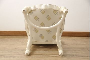 中古　美品　イタリア高級家具　SILIK(シリック)　FIDIAシリーズ　ロココ調　細部まで凝った造りが美しいダイニングチェア(定価約50万円)(椅子、イス、サロンチェア)(R-060289)