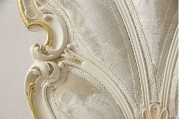 中古　美品　イタリア高級家具　SILIK(シリック)　FIDIAシリーズ　ロココ調　細部まで凝った造りが美しいダイニングチェア(定価約50万円)(椅子、イス、サロンチェア)(R-060290)