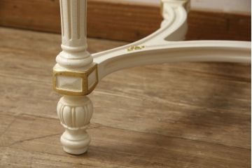 中古　美品　イタリア高級家具　SILIK(シリック)　FIDIAシリーズ　ロココ調　細部まで凝った造りが美しいダイニングチェア(定価約50万円)(椅子、イス、サロンチェア)(R-060290)