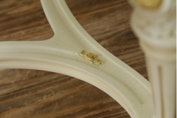 中古　美品　イタリア高級家具　SILIK(シリック)　FIDIAシリーズ　ロココ調　細部まで凝った造りが美しいダイニングチェア(定価約50万円)(椅子、イス、サロンチェア)(R-060293)