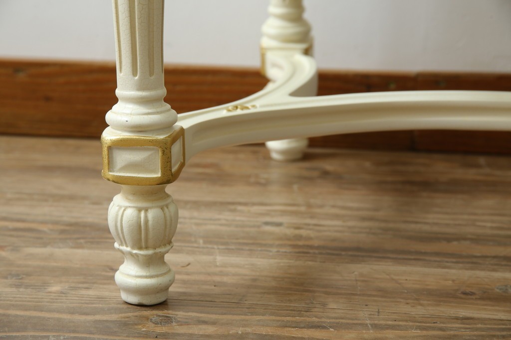 中古　美品　イタリア高級家具　SILIK(シリック)　FIDIAシリーズ　ロココ調　細部まで凝った造りが美しいダイニングチェア(定価約50万円)(椅子、イス、サロンチェア)(R-060293)