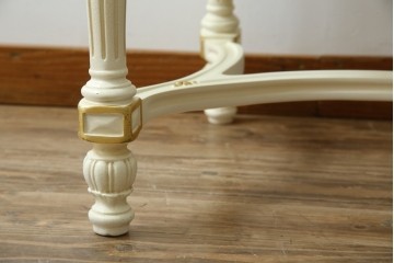 中古　美品　イタリア高級家具　SILIK(シリック)　FIDIAシリーズ　ロココ調　細部まで凝った造りが美しいダイニングチェア(定価約50万円)(椅子、イス、サロンチェア)(R-060293)