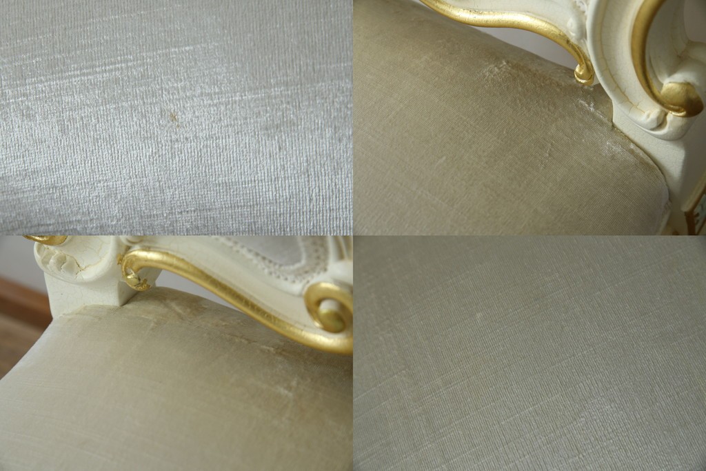 中古　美品　イタリア高級家具　SILIK(シリック)　FIDIAシリーズ　ロココ調　細部まで凝った造りが美しいダイニングチェア(定価約50万円)(椅子、イス、サロンチェア)(R-060293)